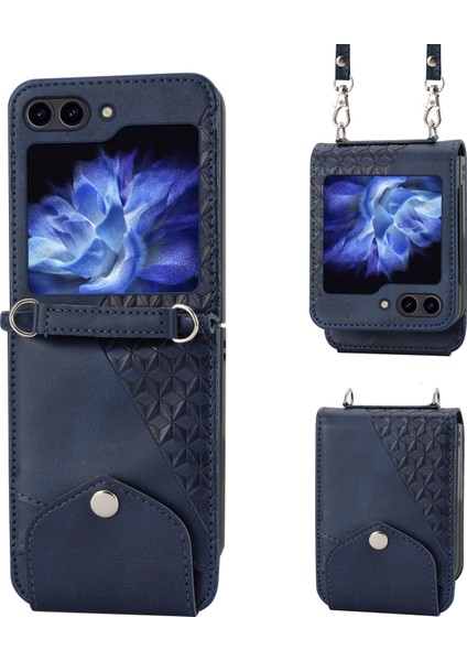 Samsung Galaxy Z Flip6 5g Buzağı Dokulu Pu Deri Telefon Kılıfı (Yurt Dışından)