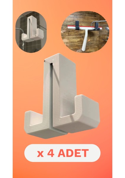 4 Adet Duşakabin Camı Için Çift Taraflı Dayanıklı Askı - Minimalist Tasarım (6 mm Cam Kalınlığı)