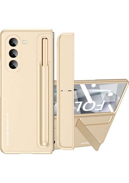 Samsung Galaxy Z Fold 6 5g Gizli Kickstand Sert Pc Telefon Kapağı / Stylus Kalem (Yurt Dışından)