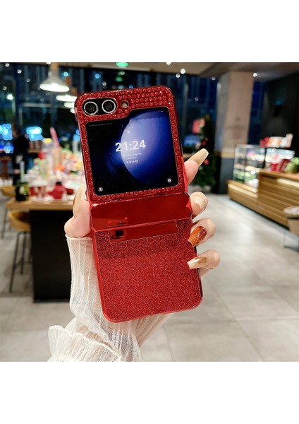 Samsung Galaxy Z Flip6 5g Rhinestones Dekor Sert Pc Katlanır Telefon Kapağı (Yurt Dışından)