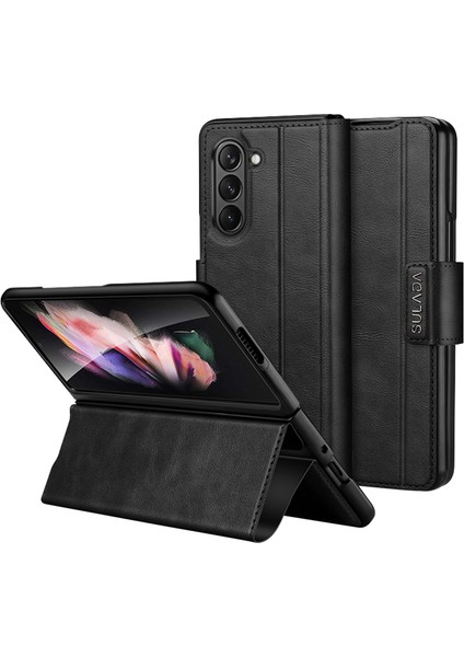 Samsung Galaxy Z Fold 6 5g Pu Deri + Pc Anti-Drop Standlı Telefon Kılıfı (Yurt Dışından)