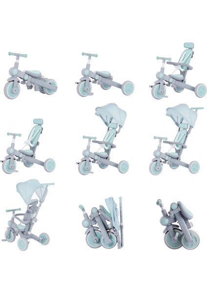 Bebelux Katlanabilir ve Denge Bisikleti Özeliğine Sahip Üç Tekerlekli Bebek ve Çocuk Bisikleti indirimleri