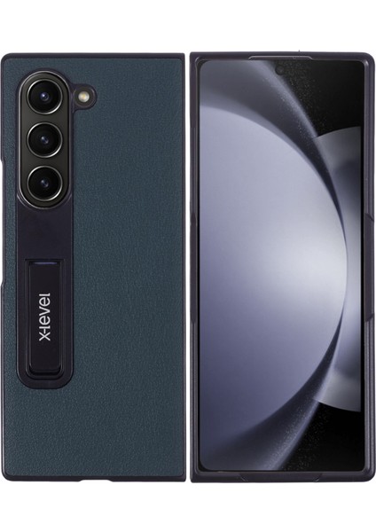 Samsung Galaxy Z Fold 6 5g Manyetik Kickstand Telefon Kılıfı Pu Deri + Pc Telefon Kapağı (Yurt Dışından)
