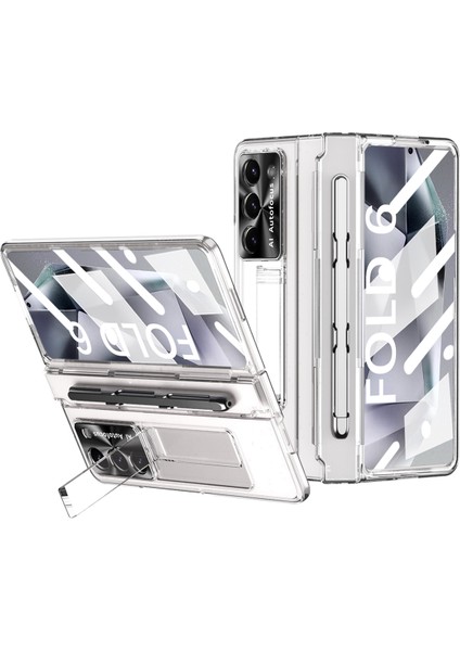Samsung Galaxy Z Fold 6 5g Kickstand Telefon Kılıfı Pc Katlanır Kapak + Stylus Kalem (Yurt Dışından)