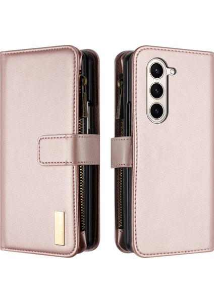 Samsung Galaxy Z Fold 6 5g Fermuarlı Pu Deri Cüzdan Telefon Kılıfı (Yurt Dışından)