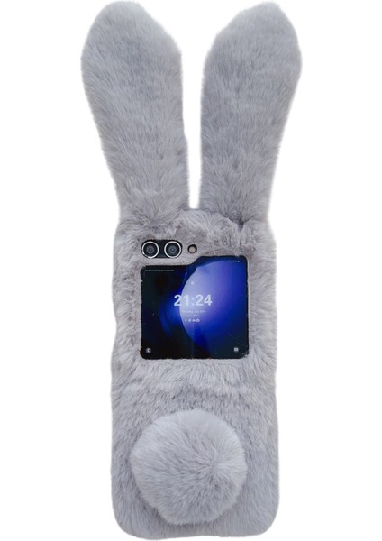 Samsung Galaxy Z Flip6 5g Kabarık Tavşan Kulakları Akrilik Kapak (Yurt Dışından)