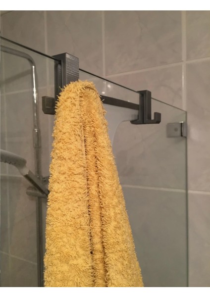 4 Adet Duşakabin Camı Için Çift Taraflı Dayanıklı Askı - Minimalist Tasarım (14 mm Cam Kalınlığı)