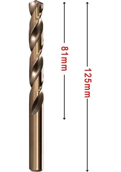 Mte 9mm Paslanmaz Matkap Ucu Altın Seri Hss-E Dın 338