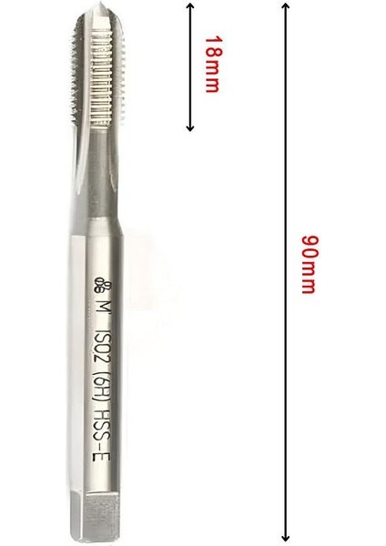 Mte M8x1,25 Normal Vidalı Düz Kanallı Makina Kılavuzu Hss - E Dın 371/C