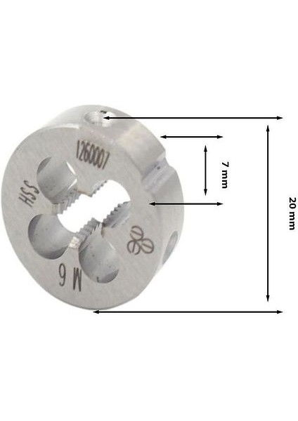 Mte M6x1 Pafta Normal Vidalı Hss