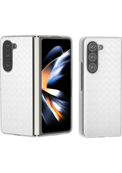 Samsung Galaxy Z Fold 6 5g Dokuma Doku Pu Deri Telefon Kapağı (Yurt Dışından)