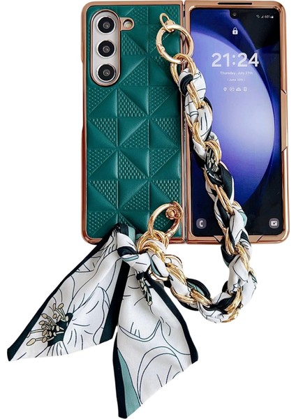 Samsung Galaxy Z Fold 6 5g Izgara Dokulu Pu+Pc Telefon Kılıfı (Yurt Dışından)