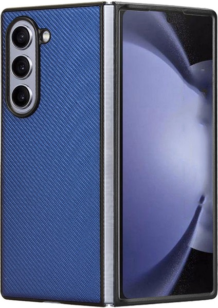 Samsung Galaxy Z Fold 6 5g Pu Deri + Pc Düşmeye Dayanıklı Kabuk Karbon Fiber Doku (Yurt Dışından)
