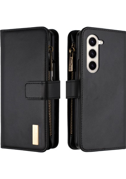 Samsung Galaxy Z Fold 6 5g Fermuarlı Pu Deri Cüzdan Telefon Kılıfı (Yurt Dışından)