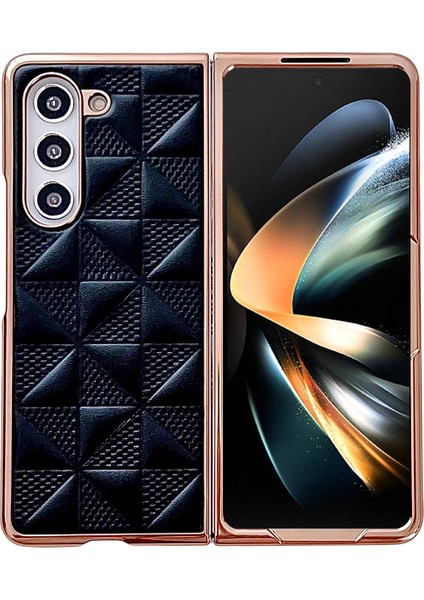 Samsung Galaxy Z Fold 6 5g Pu Deri + Pc Galvanik Telefon Kapağı (Yurt Dışından)