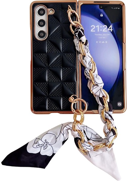 Samsung Galaxy Z Fold 6 5g Izgara Dokulu Pu+Pc Telefon Kılıfı (Yurt Dışından)