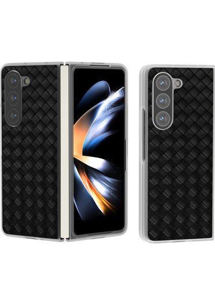 Samsung Galaxy Z Fold 6 5g Dokuma Doku Pu Deri Telefon Kapağı (Yurt Dışından)