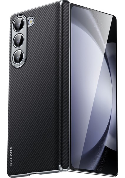 Samsung Galaxy Z Fold 6 5g Manyetik Karbon Fiber Doku Deri + Pc Telefon Kapağı (Yurt Dışından)