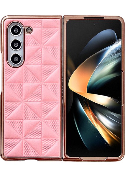Samsung Galaxy Z Fold 6 5g Pu Deri + Pc Galvanik Telefon Kapağı (Yurt Dışından)