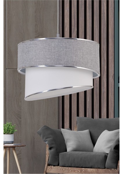 Stare Tekli Sarkıt Avize Gri