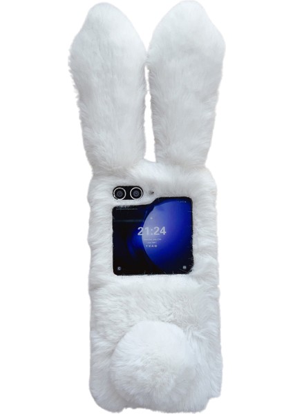 Samsung Galaxy Z Flip6 5g Kabarık Tavşan Kulakları Akrilik Kapak (Yurt Dışından)