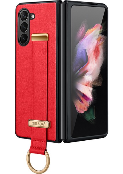 Samsung Galaxy Z Fold 6 5g Kickstand Deri+Pc Telefon Kılıfı (Yurt Dışından)