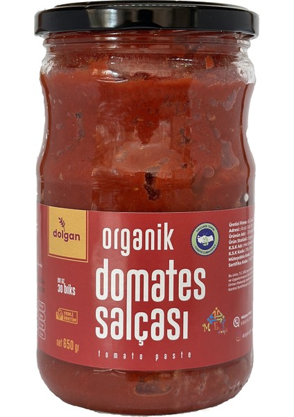 Organik Domates Salçası 650 Gr