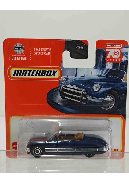 Match.. 70 Years 1:64 1949 Kurtis Sport Car ( Küçük Boy Metal Araba)