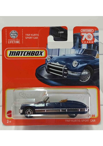 Match.. 70 Years 1:64 1949 Kurtis Sport Car ( Küçük Boy Metal Araba)