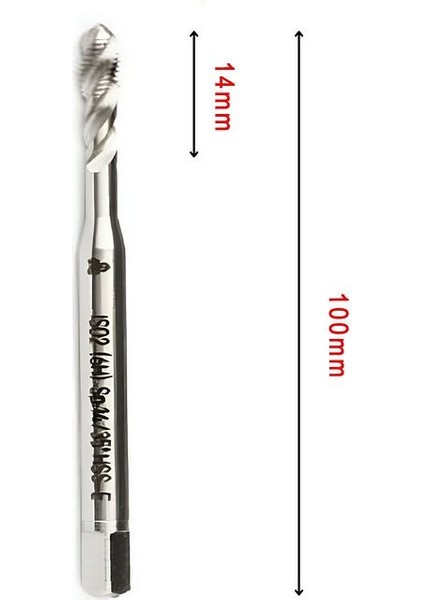 Mte M10x1,5 Normal Vidalı Helis Kanallı Makina Kılavuzu Hss - E Dın 371/C