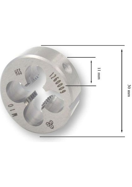 Mte M10x1,5 Pafta Normal Vidalı Hss