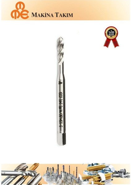 Mte M4x0,7 Normal Vidalı Helis Kanallı Makina Kılavuzu Hss - E Dın 371/C