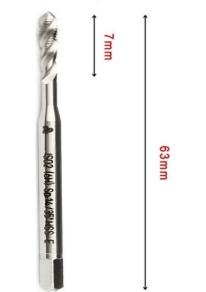 Mte M4x0,7 Normal Vidalı Helis Kanallı Makina Kılavuzu Hss - E Dın 371/C