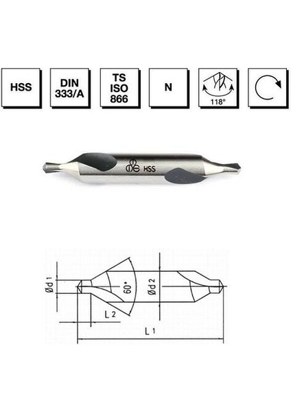 Mte 3.15 Mm Punta Matkap Ucu Hss Dın 333 / A