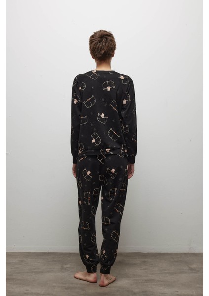 Kadın Pamuklu Uzun Pijama Takımı