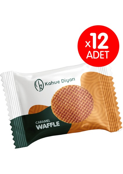 Caramel Waffle x 12 Adet - 72 Gramlık 2’li Karamel Dolgulu Waffle