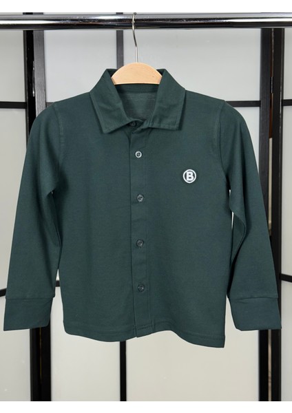 Polo Yaka Uzun Kollu Erkek Çocuk Pike Gömlek (23NISAN - 29EKIM Gösteri Gömlek)