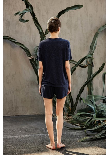 Kadın Flamlı Modal Kısa Kollu T-Shirt fırsatları