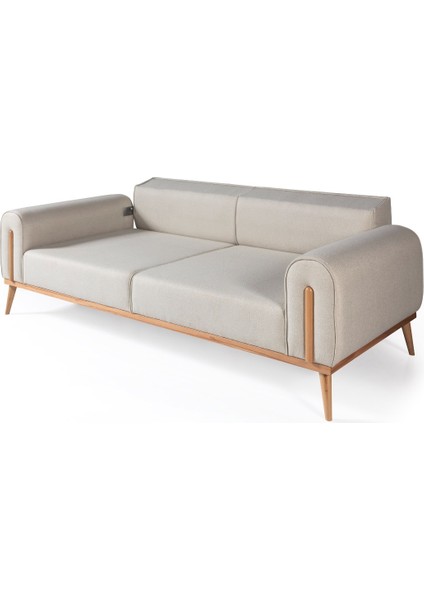 Kayalar Sofa Leon Koltuk Takımı 3+3+1+1 Açık Krem