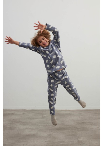 Erkek Çocuk Pamuklu Uzun Kollu Pijama Takımı