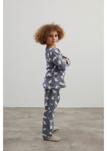 Erkek Çocuk Pamuklu Uzun Kollu Pijama Takımı