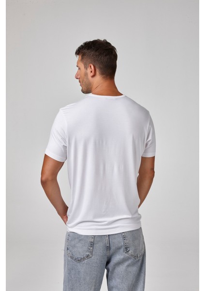 Erkek Kısa Kollu Üçgen Biyeli T-Shirt fiyatları