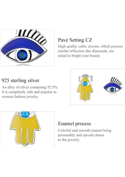 Şeytan Gözü Şanslı Kulak Saplama (Yurt Dışından) modelleri