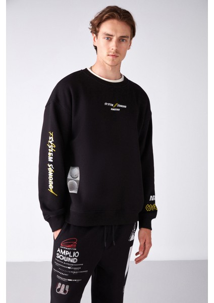 Vent Relaxed Siyah Sweatshirt
