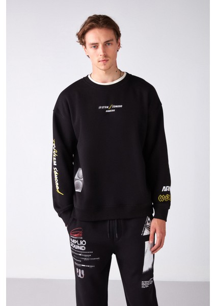 Vent Relaxed Siyah Sweatshirt modelleri