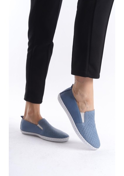 Kadın Deri Dikişli Babet Tam Kalıp Düz Taban Günlük Ayakkabı modelleri