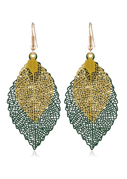 Double-Layered Leaves T Earrings (Yurt Dışından)