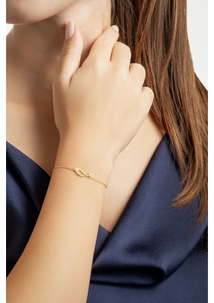 Mistik Balık 18 Ayar Sarı Altın Kaplama 19 cm Gümüş Bileklik modelleri