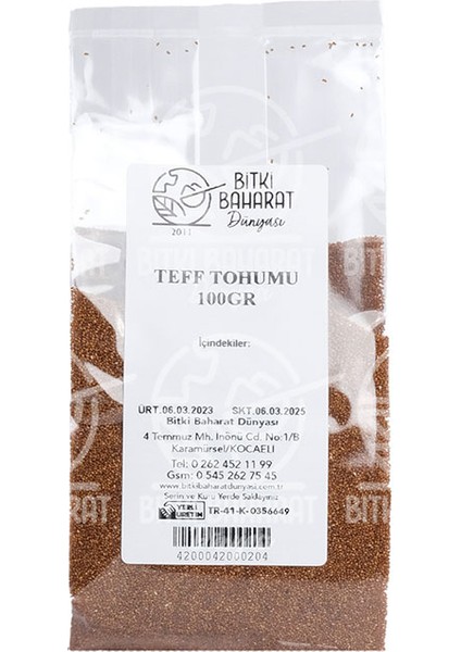 Tef Tohumu 100GR fiyatları