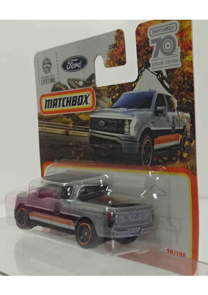Match.. 70 Years 2022 Ford F-150 Lightning Pick-Up ( Küçük Boy Metal Araba) modelleri